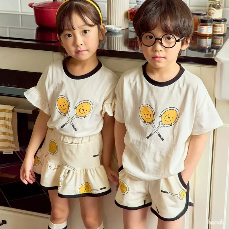 Hanab - Korean Children Fashion - #minifashionista - Tennis Top Bottom Set - 2