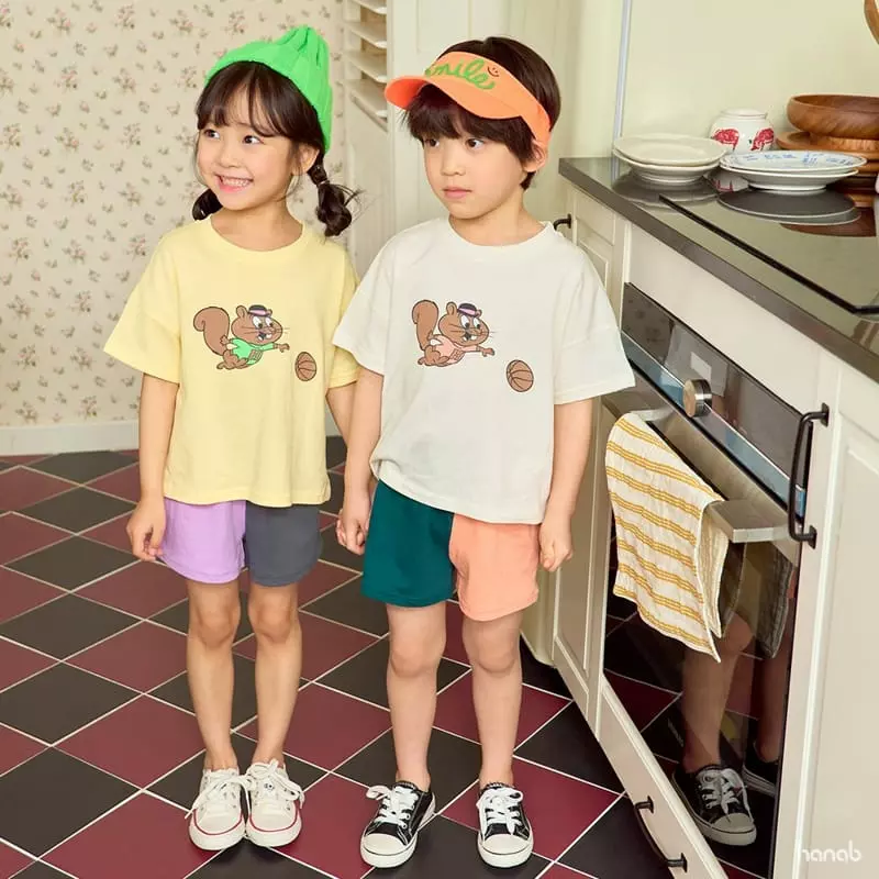 Hanab - Korean Children Fashion - #toddlerclothing - Squirrel Top Bottom Set - 10