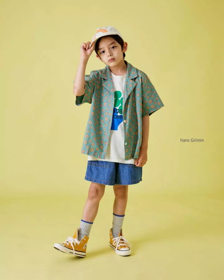 Hans Grimm - Korean Children Fashion - #kidzfashiontrend - Flower Shirt - 4