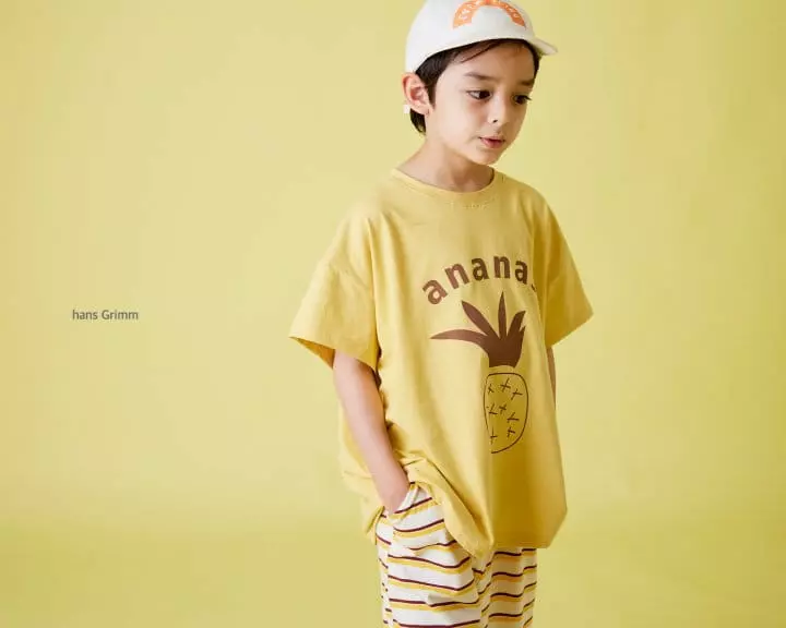 Hans Grimm - Korean Children Fashion - #kidsshorts - Pineapple Tee - 9