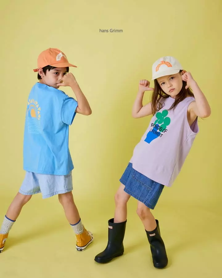 Hans Grimm - Korean Children Fashion - #kidzfashiontrend - Out Pocket Denim Shorts