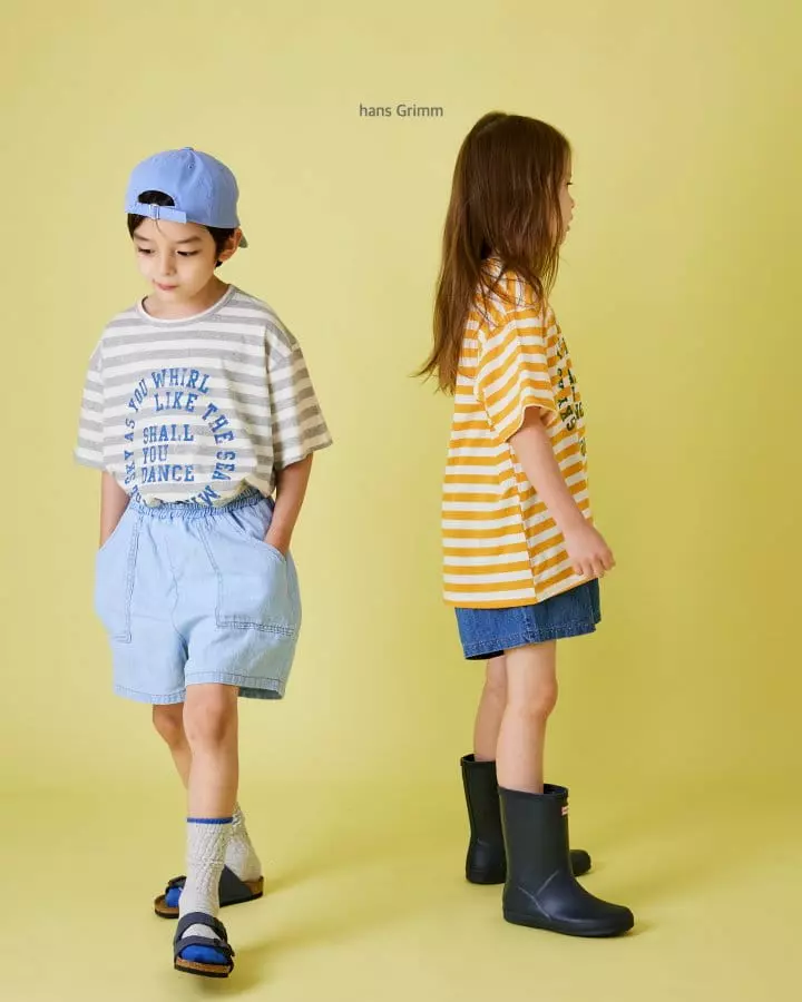 Hans Grimm - Korean Children Fashion - #littlefashionista - Out Pocket Denim Shorts - 3