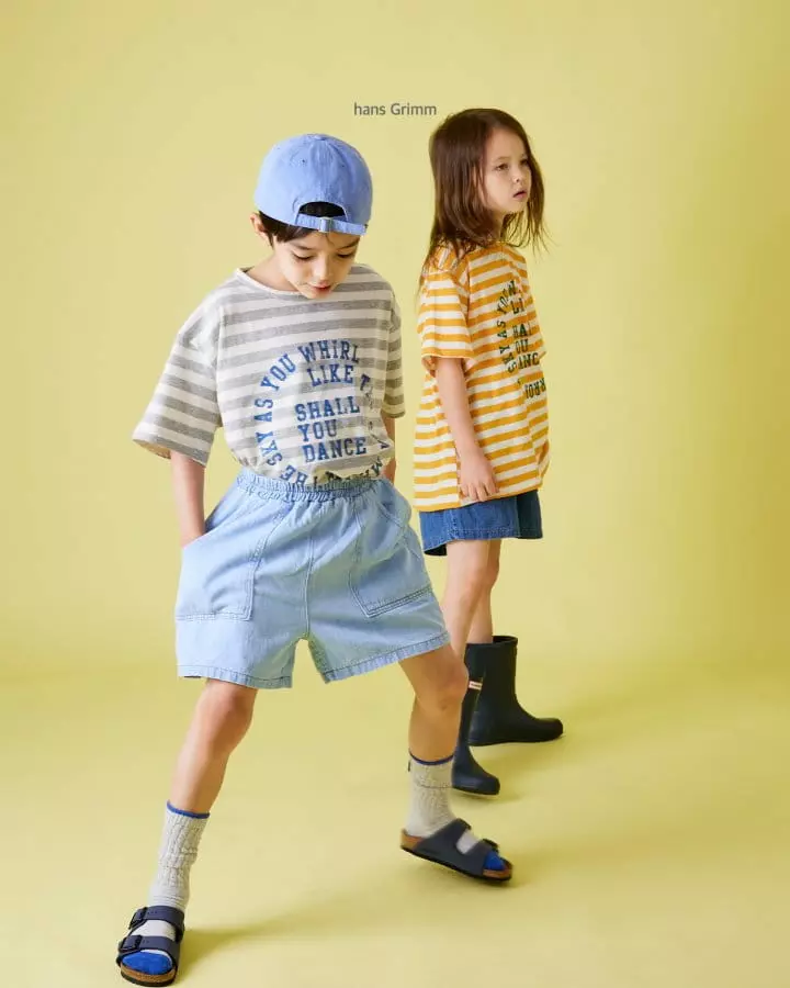 Hans Grimm - Korean Children Fashion - #littlefashionista - Out Pocket Denim Shorts - 4