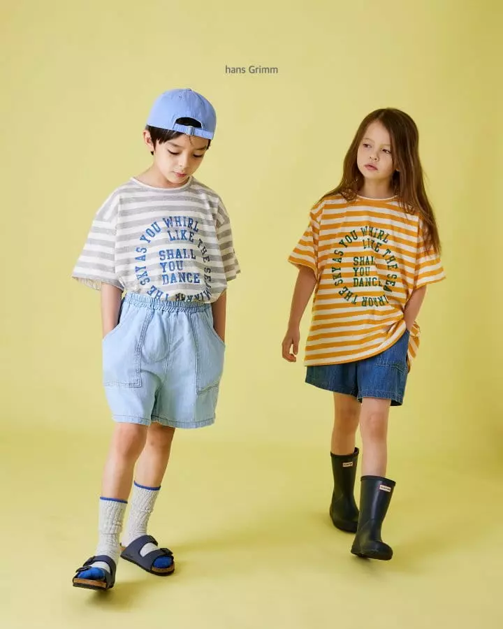 Hans Grimm - Korean Children Fashion - #minifashionista - Out Pocket Denim Shorts - 5