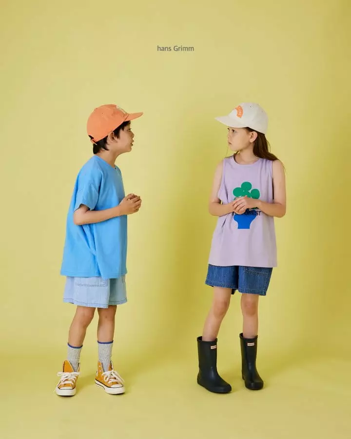 Hans Grimm - Korean Children Fashion - #stylishchildhood - Out Pocket Denim Shorts - 9