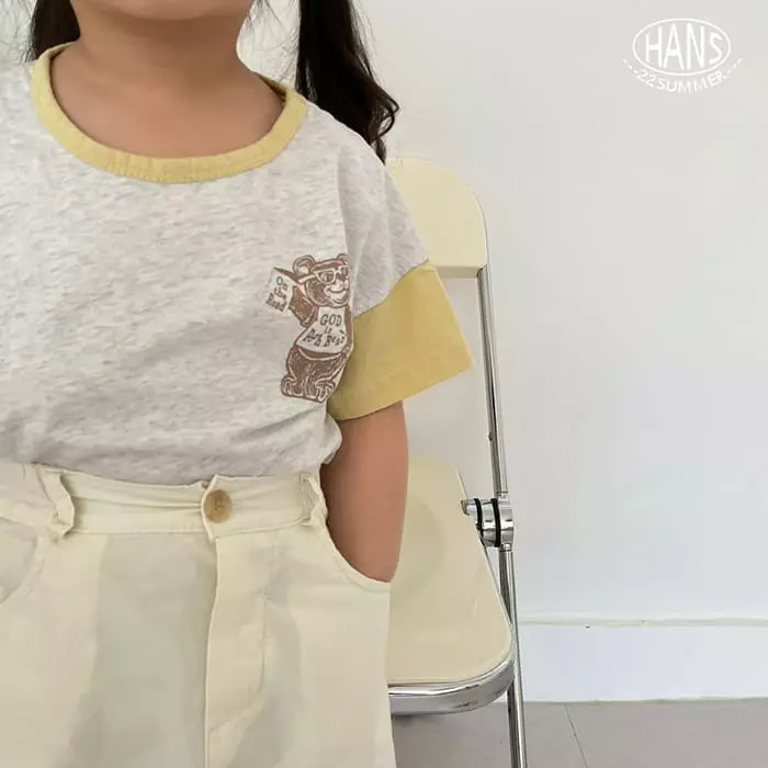 Han's - Korean Children Fashion - #kidsshorts - Bear Tee - 6