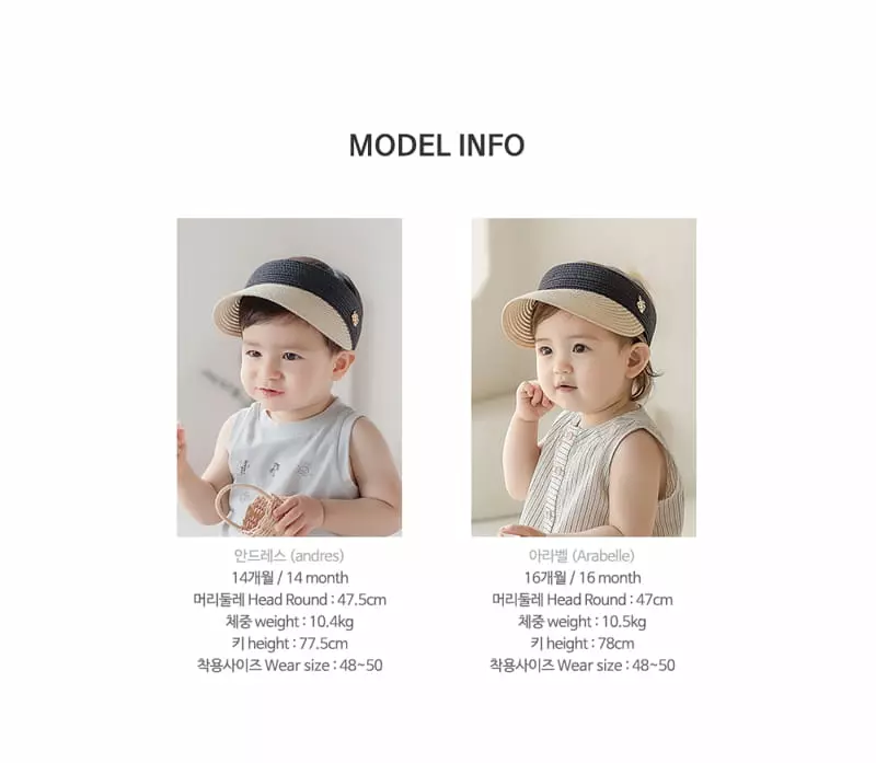 Happy Prince - Korean Baby Fashion - #babyclothing - Dot Baby Straw Sun Cap - 10