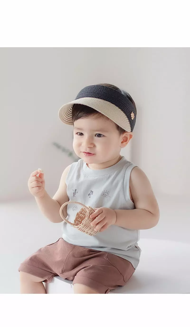 Happy Prince - Korean Baby Fashion - #babyootd - Dot Baby Straw Sun Cap