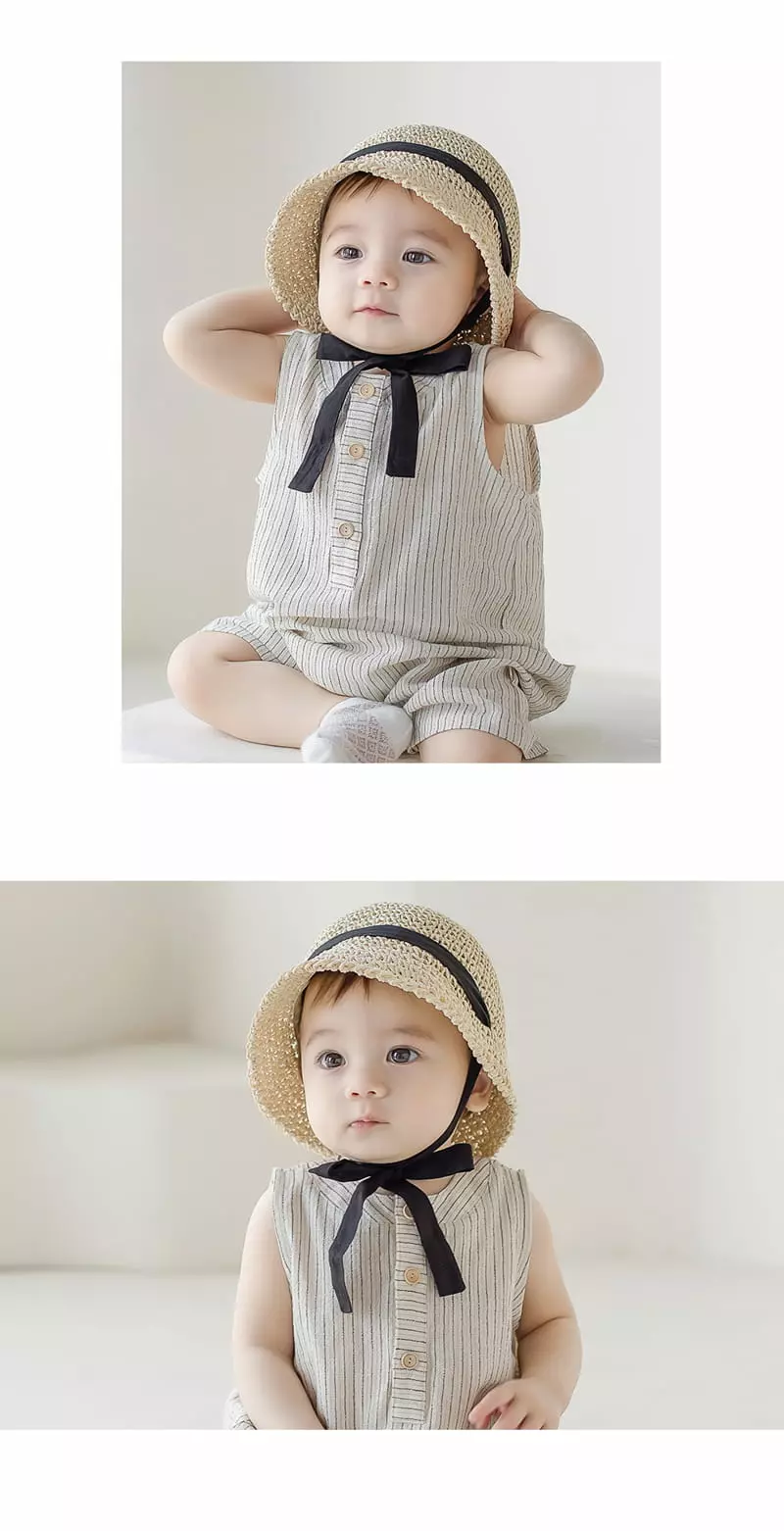 Happy Prince - Korean Baby Fashion - #babyoutfit - Torry Babay Straw Bucket Hat - 6