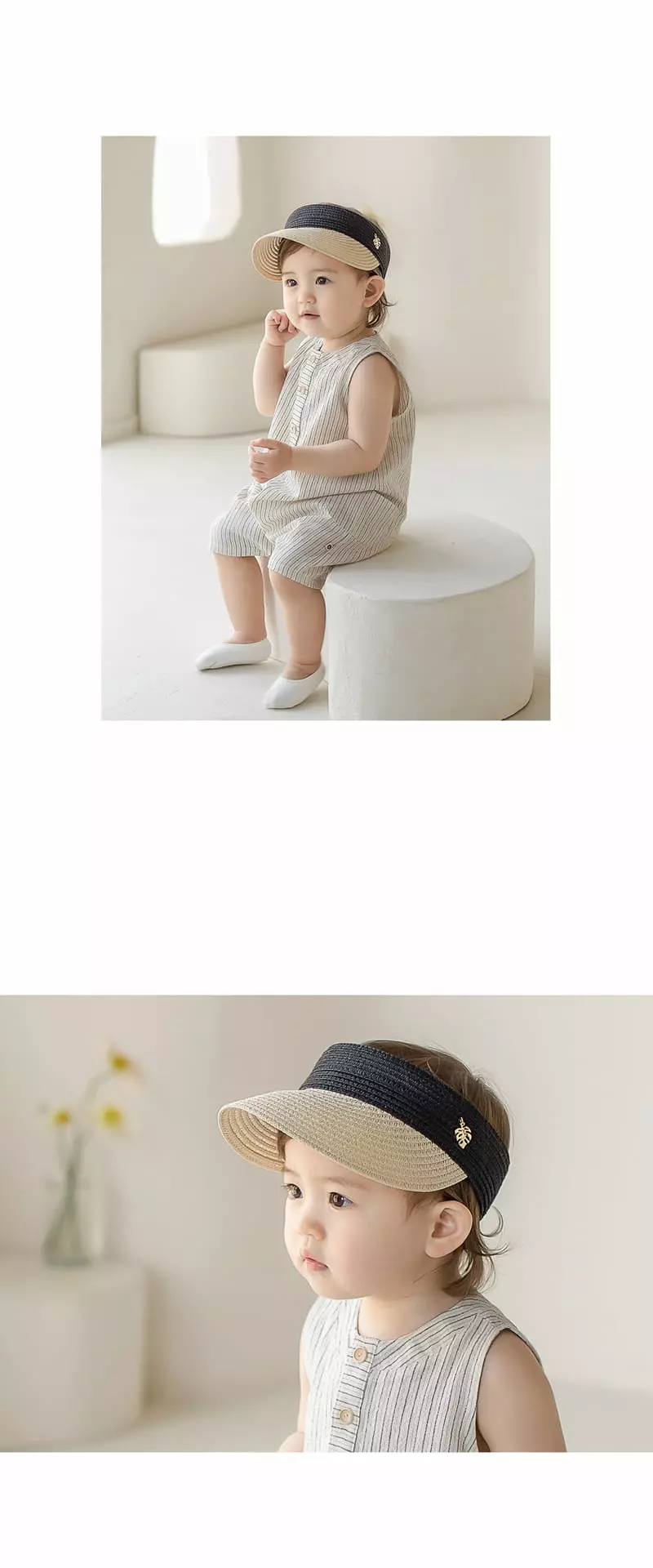 Happy Prince - Korean Baby Fashion - #onlinebabyboutique - Dot Baby Straw Sun Cap - 5