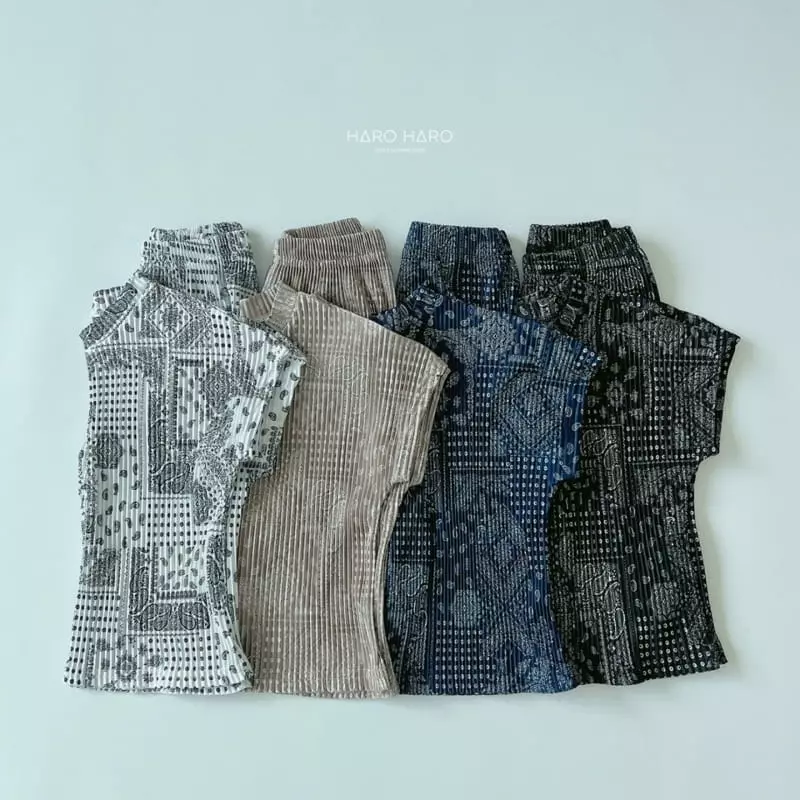 Haro Haro - Korean Children Fashion - #discoveringself - Paisely Pleats Top Bottom Set - 7