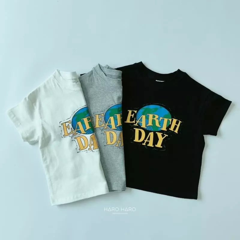 Haro Haro - Korean Children Fashion - #littlefashionista - Earth Day Tee - 2