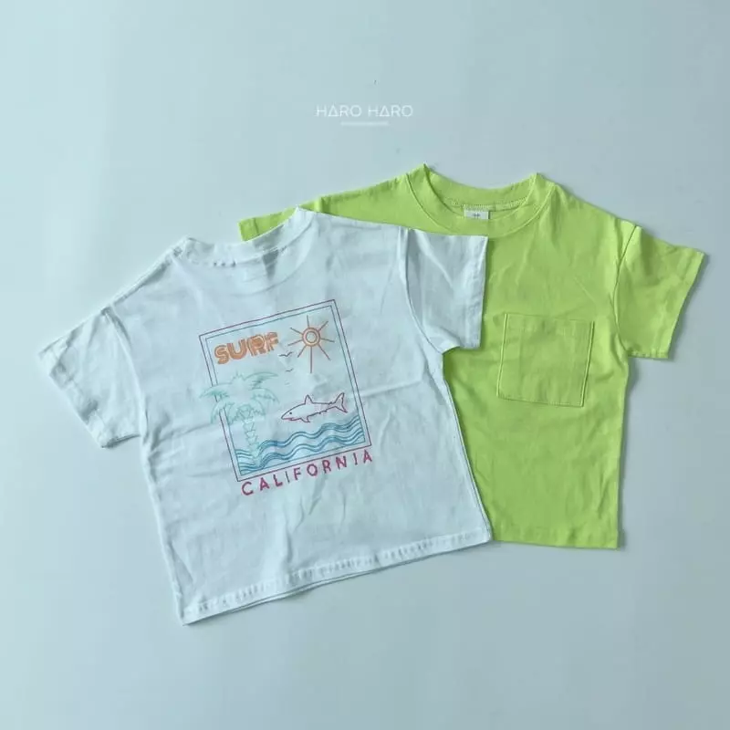 Haro Haro - Korean Children Fashion - #magicofchildhood - Shark Pocket Tee - 5