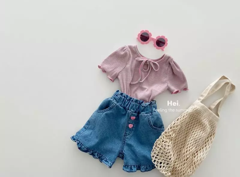 Hei - Korean Children Fashion - #discoveringself - Petit Ribbon Tee - 5