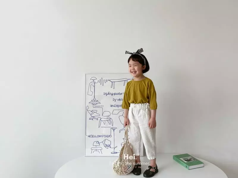 Hei - Korean Children Fashion - #discoveringself - Linen Hoodle Pants - 2