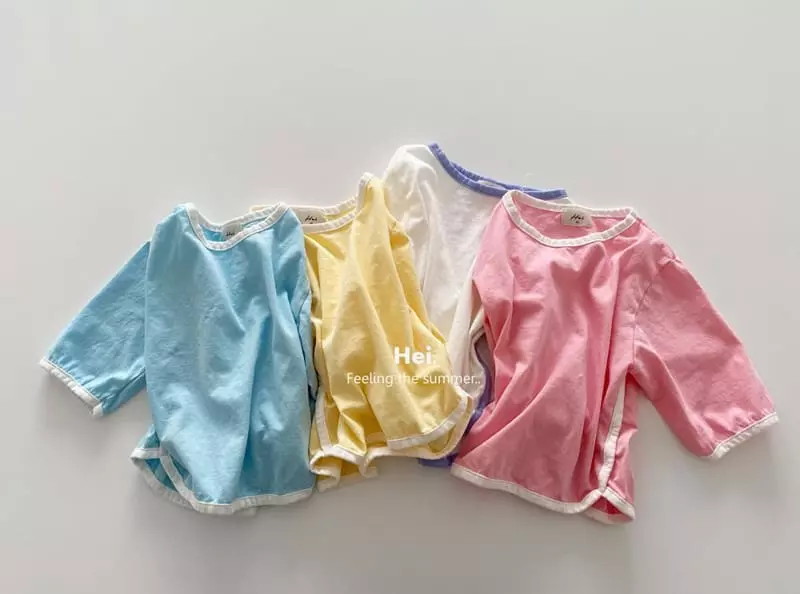 Hei - Korean Children Fashion - #kidzfashiontrend - Color Piping Tee - 12