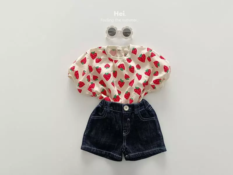 Hei - Korean Children Fashion - #magicofchildhood - Linen Denim Shorts - 5