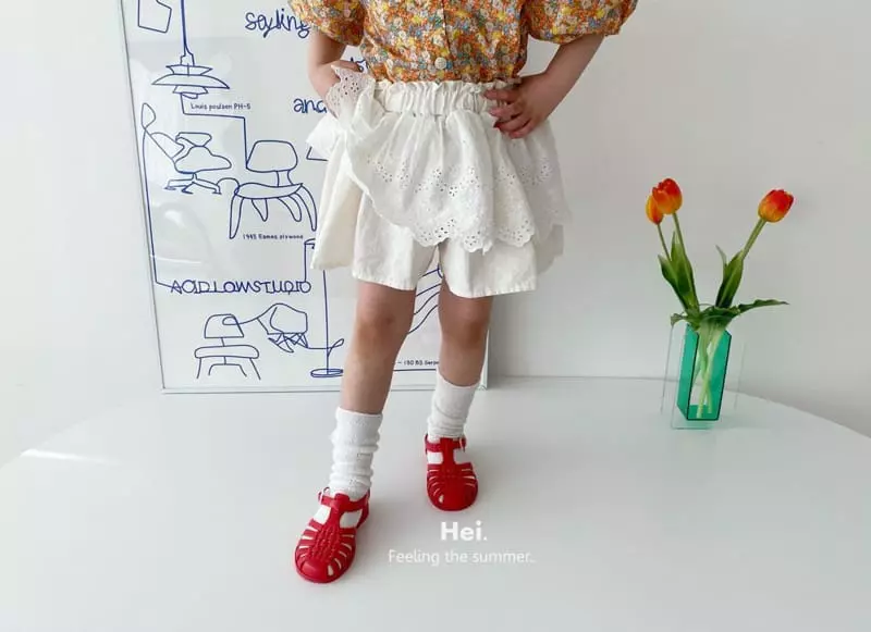 Hei - Korean Children Fashion - #todddlerfashion - Lace Currot Pants - 3