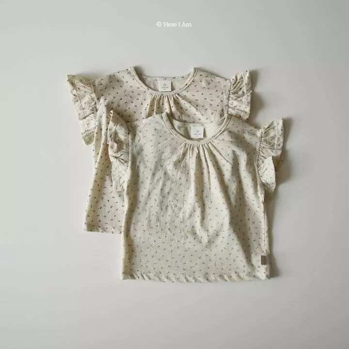 Here I Am - Korean Children Fashion - #childofig - Flower Frill Tee - 3
