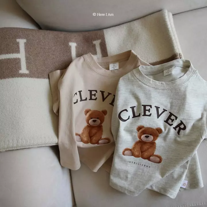 Here I Am - Korean Children Fashion - #childofig - Clava Bear Tee - 2