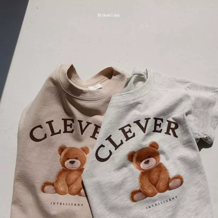 Here I Am - Korean Children Fashion - #childrensboutique - Clava Bear Tee - 3