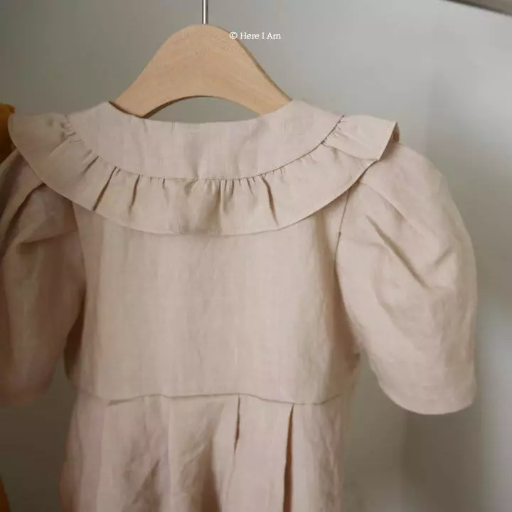 Here I Am - Korean Children Fashion - #discoveringself - Jennis Linen One-piece - 3