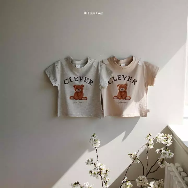 Here I Am - Korean Children Fashion - #fashionkids - Clava Bear Tee - 6