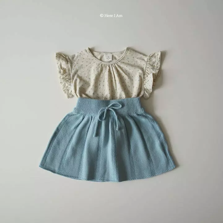 Here I Am - Korean Children Fashion - #kidsshorts - Flower Frill Tee - 9