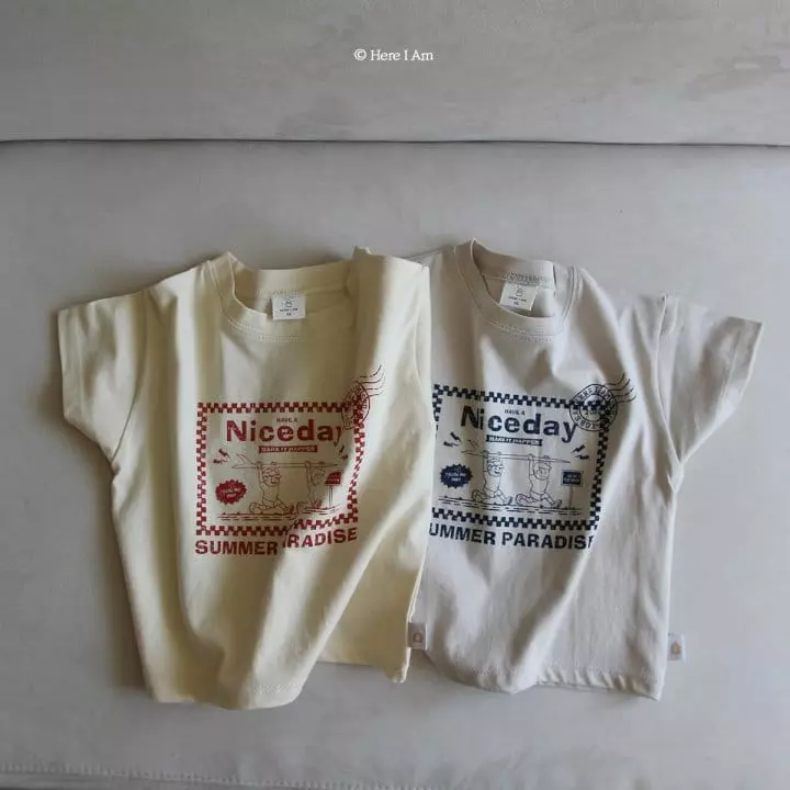 Here I Am - Korean Children Fashion - #kidsshorts - Stemp Tee - 8