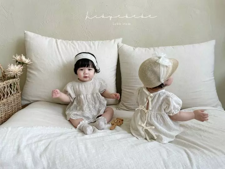 Hi Byebebe - Korean Baby Fashion - #babyboutique - Bloom Flwoer Embroidery Top Bottom Set - 3
