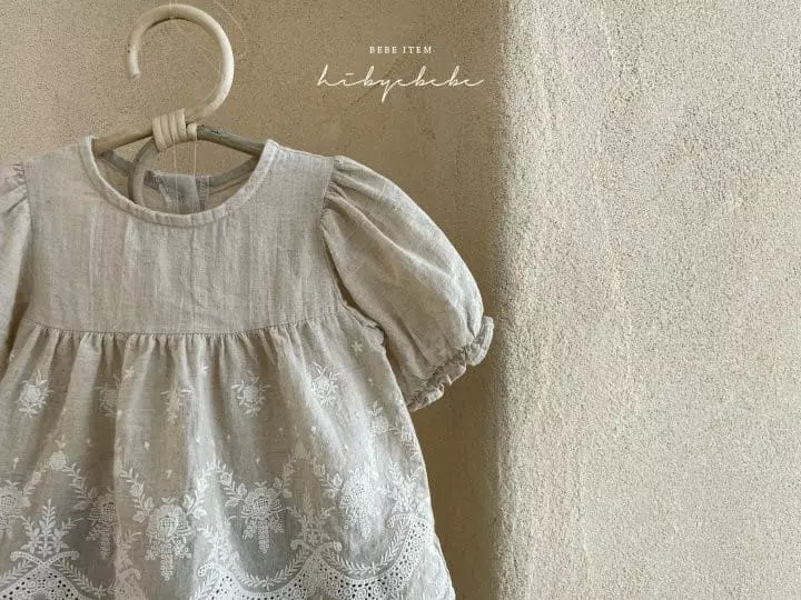 Hi Byebebe - Korean Baby Fashion - #babyfever - Monshell Embroidery Top Bottom Set - 7