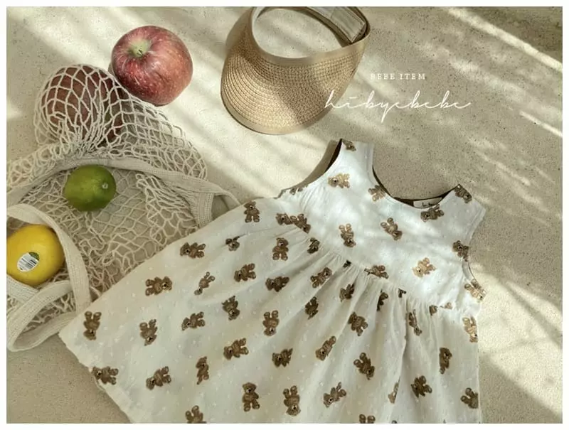 Hi Byebebe - Korean Baby Fashion - #babyoutfit - Snow Flower Bear One-piece - 8