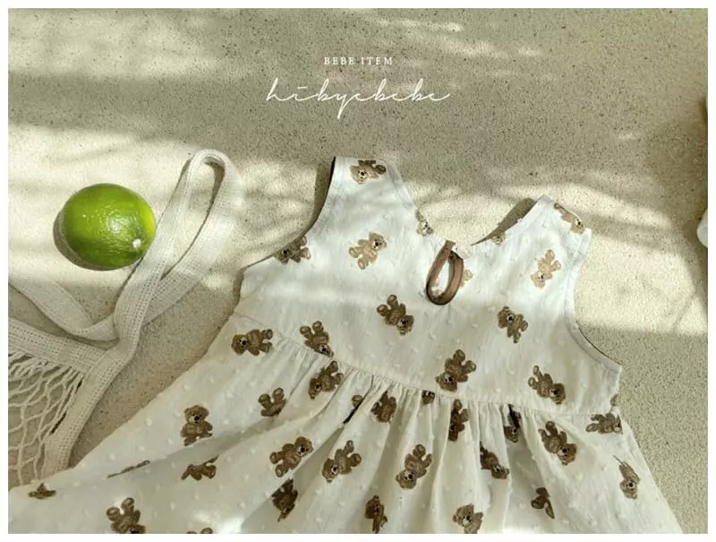 Hi Byebebe - Korean Baby Fashion - #babyoutfit - Snow Flower Bear One-piece - 9