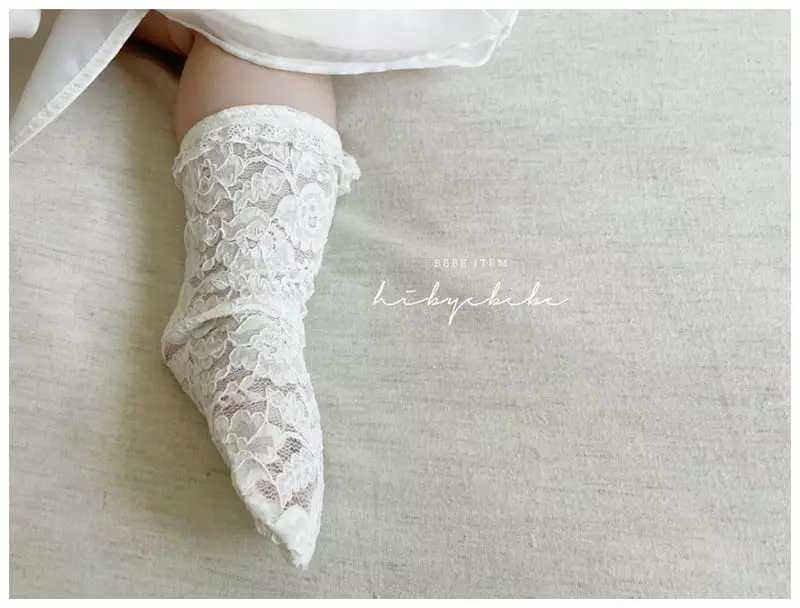 Hi Byebebe - Korean Baby Fashion - #babyoutfit - Angue Lace Socks - 3