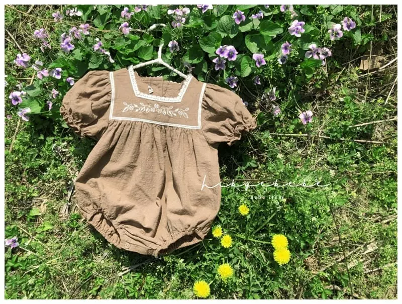 Hi Byebebe - Korean Baby Fashion - #babywear - Veronica Embroidery One-piece - 3