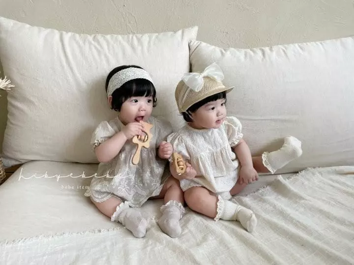 Hi Byebebe - Korean Baby Fashion - #onlinebabyshop - Bloom Flwoer Embroidery Top Bottom Set - 2