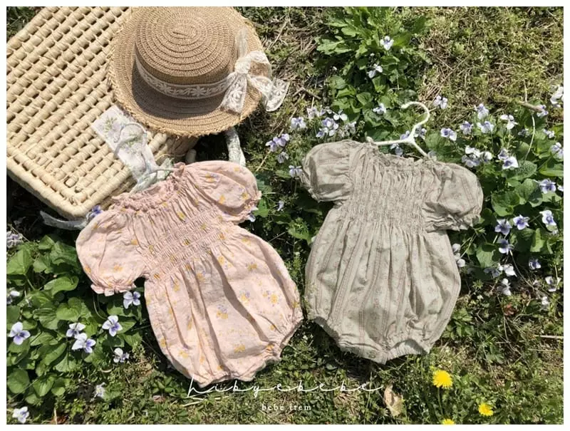 Hi Byebebe - Korean Baby Fashion - #onlinebabyshop - Elroy Smocking Bodysuit - 4