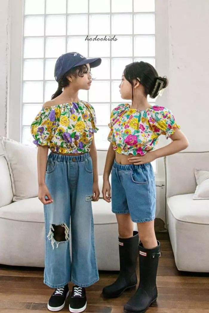 Hodoo - Korean Children Fashion - #childofig - Short Jeans - 2
