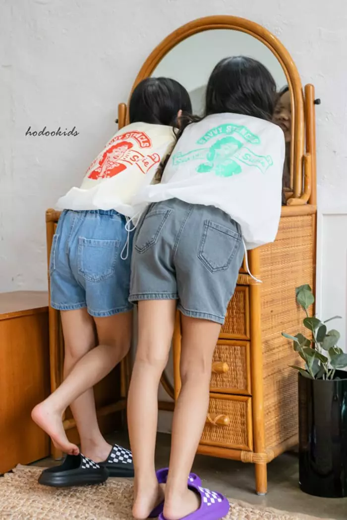 Hodoo - Korean Children Fashion - #childrensboutique - Short Jeans - 4