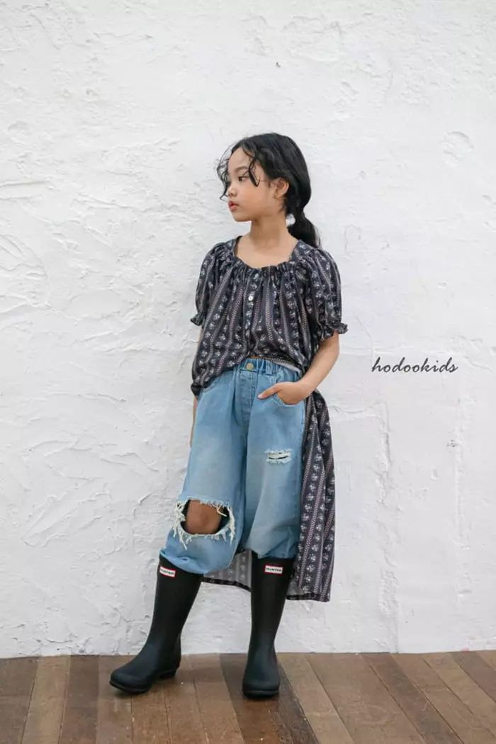 Hodoo - Korean Children Fashion - #prettylittlegirls - Slit Jeans - 8