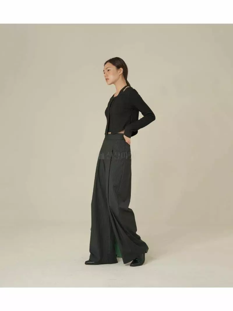 Howl - Korean Women Fashion - #momslook - Stripes Pintuck Pants - 2