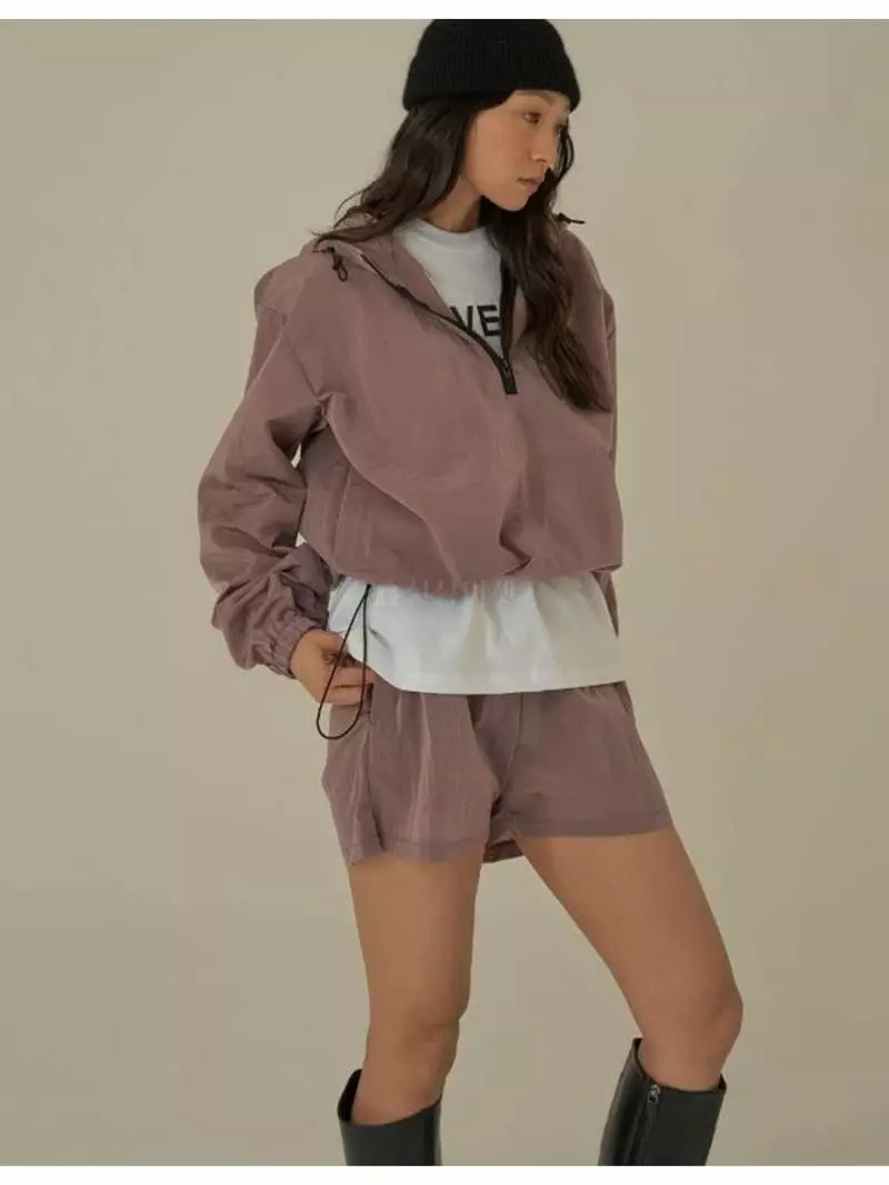 Howl - Korean Women Fashion - #momslook - Metal Half Zip-up Hoody - 2