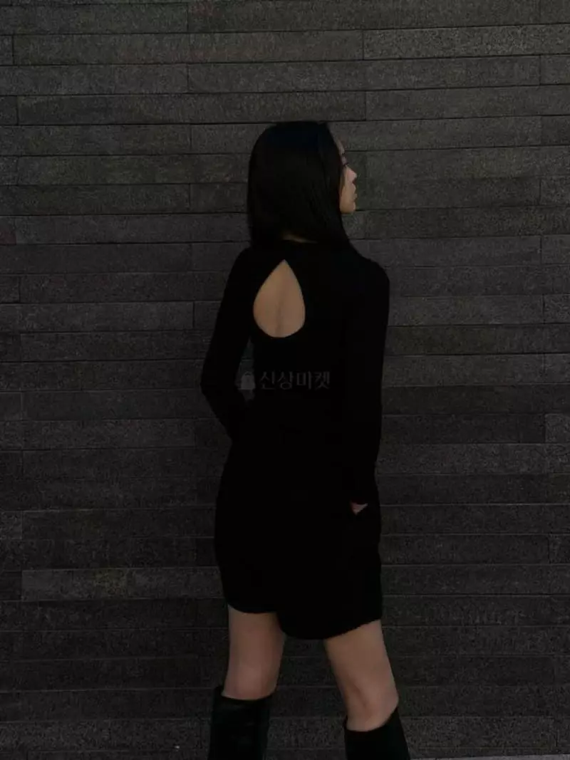 Howl - Korean Women Fashion - #momslook - Back Slit Round Long Sleeves Tee