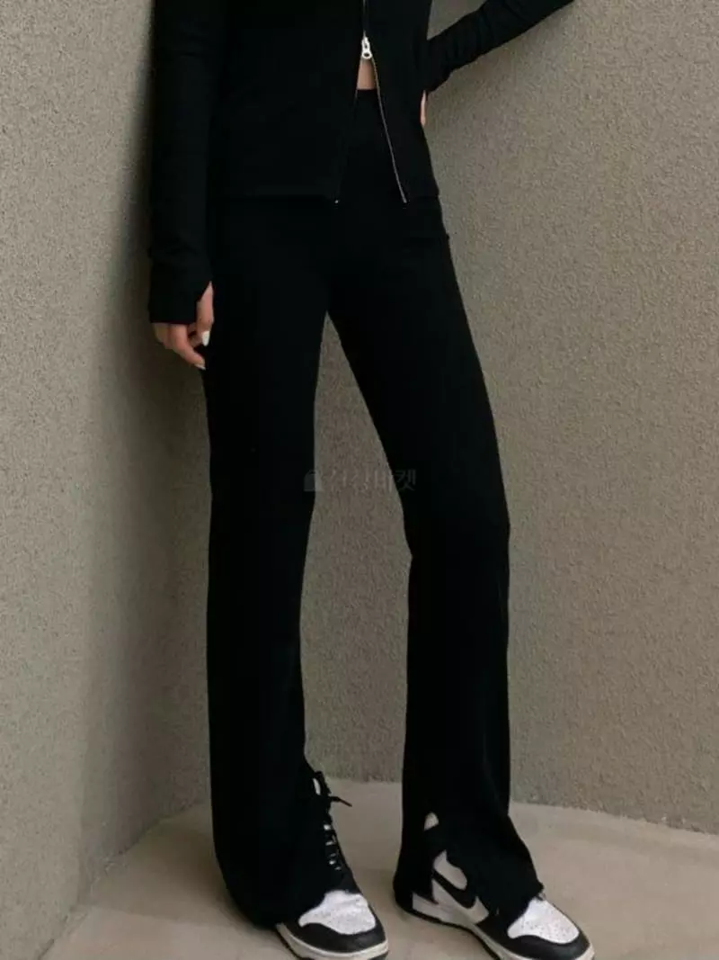 Howl - Korean Women Fashion - #womensfashion - Rib Side Slir Pants - 2