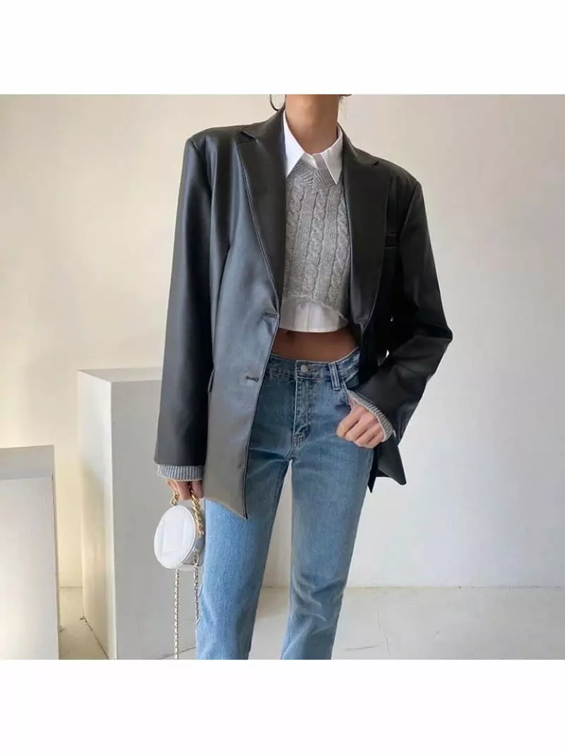 Howl - Korean Women Fashion - #womensfashion - Leather Over Jacket
