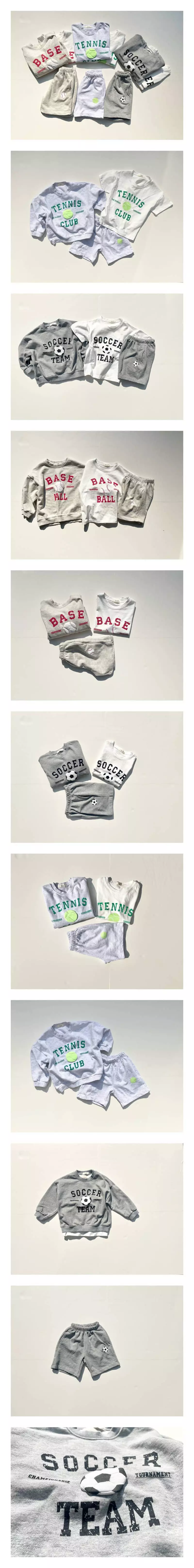 Hyvaa - Korean Children Fashion - #stylishchildhood - Tournament Tee Sweatshirt Shorts Set