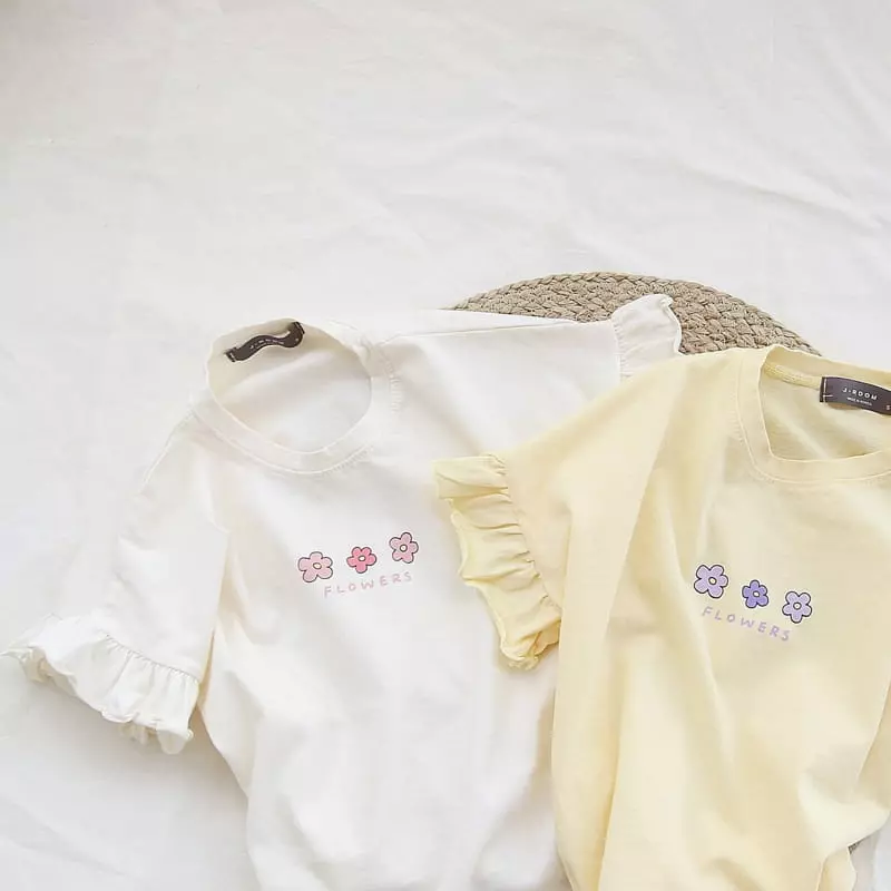 J-Room - Korean Children Fashion - #Kfashion4kids - Flower Frill Tee - 5