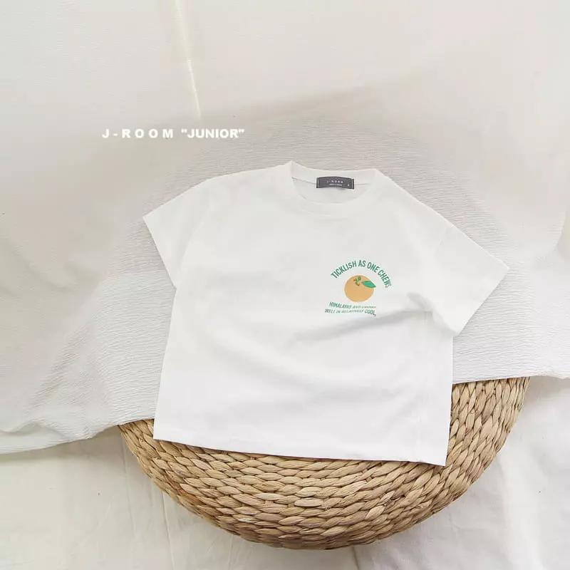J-Room - Korean Children Fashion - #Kfashion4kids - Orange Paint White Tee - 10