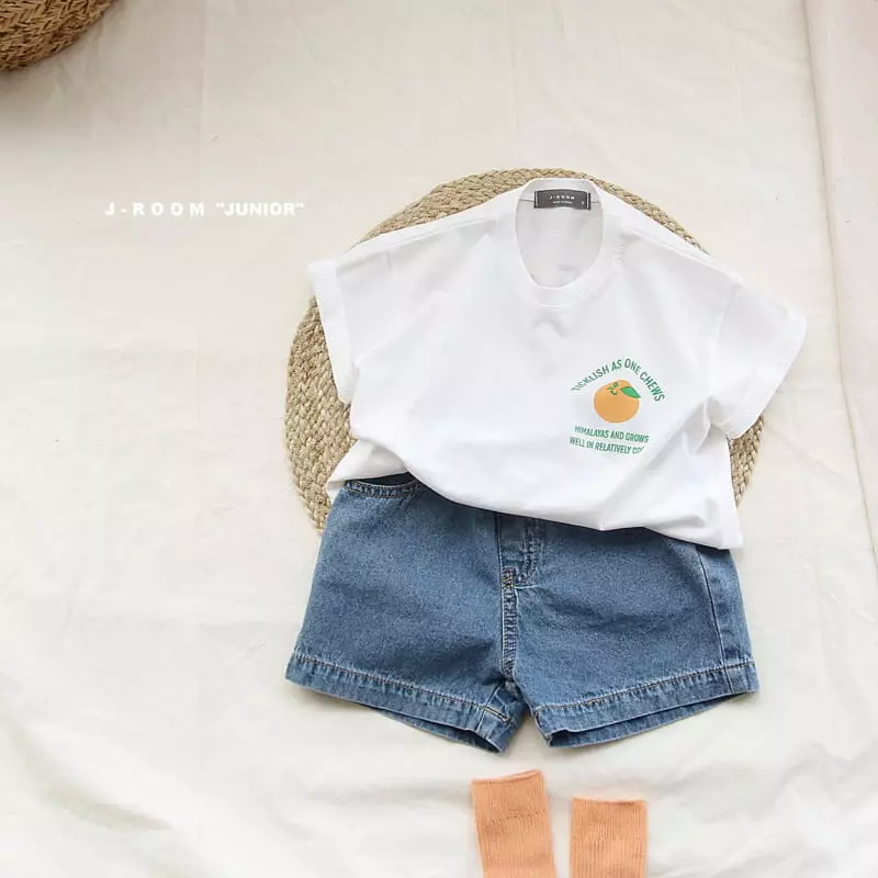 J-Room - Korean Children Fashion - #childrensboutique - Orange Paint White Tee - 4