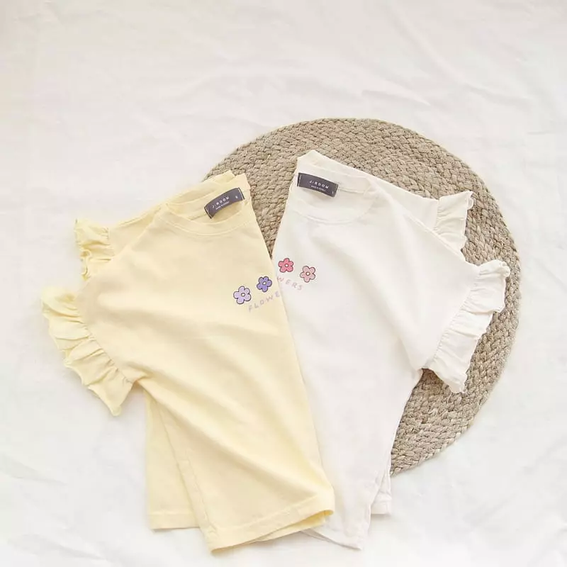 J-Room - Korean Children Fashion - #fashionkids - Flower Frill Tee